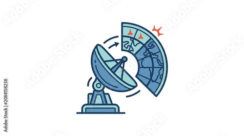 Satellite dish receiving astrological symbols and signs.