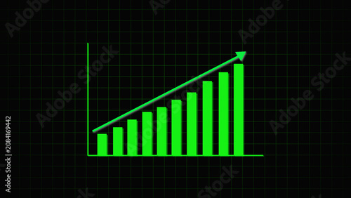 Canvastavla A green line background features a professional layout design
