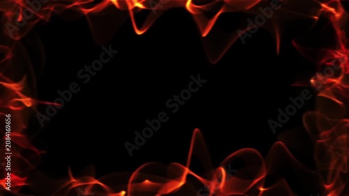 fire frame on black background