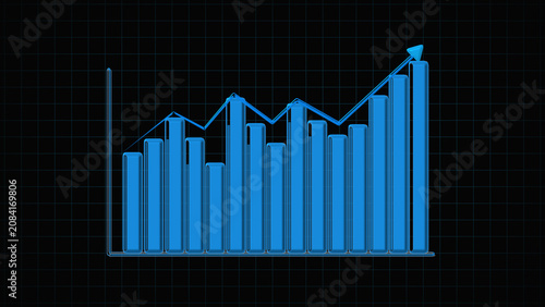 Foto Graphical representation background features a modern layout