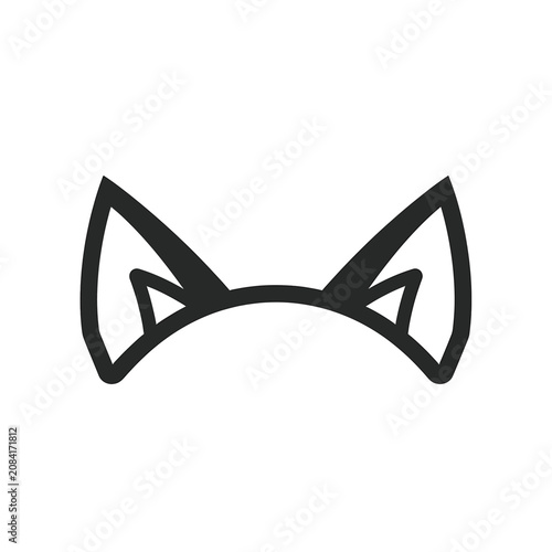 Black Cat Ears Headband Accessory.