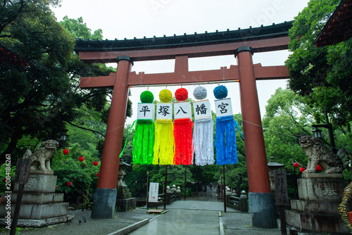 雨の日の平塚八幡宮