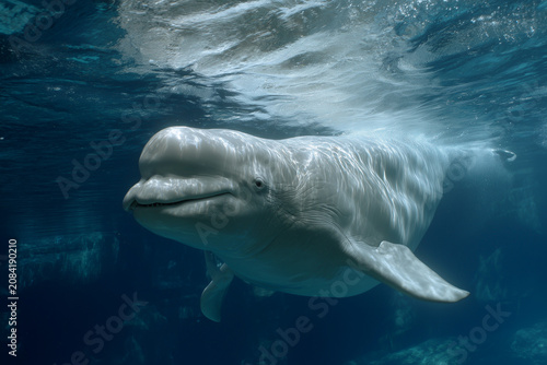 Majestic Beluga Whale Underwater