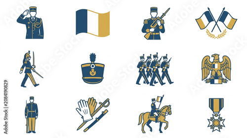 Φωτογραφία French Military Historical Symbols and Figures Collection.