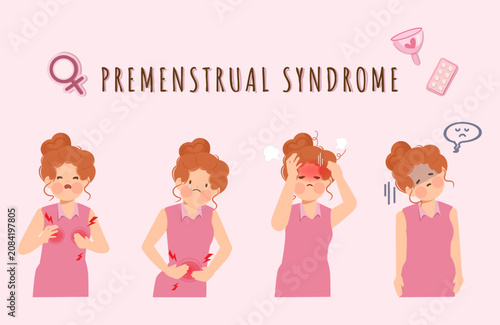 Obraz na plátně Premenstrual syndrome symptoms