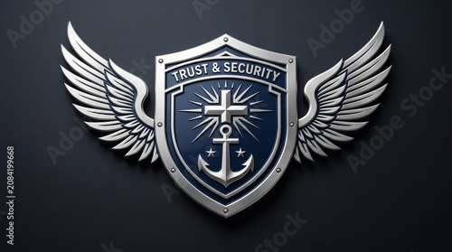 shield with wings