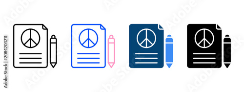 Canvastavla Peace Treaty Agreement Icon for Conflict Resolution and International Relations