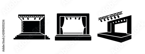Konstfotografi Stage icon set