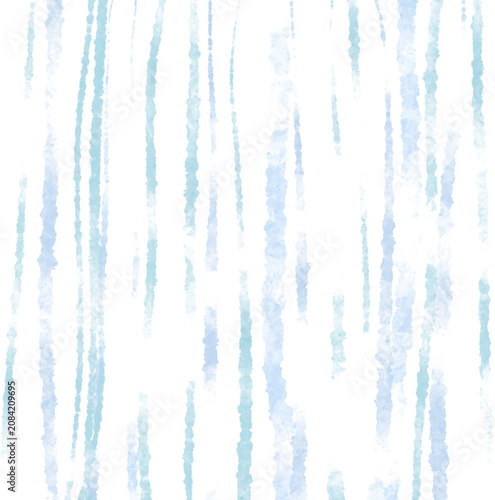 水彩ゆらぎ手描きストライプ背景　寒色系　透過