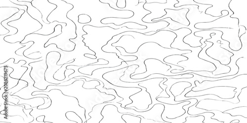 Bild auf Leinwand Wavy organic contour line pattern abstract background with abstract background m