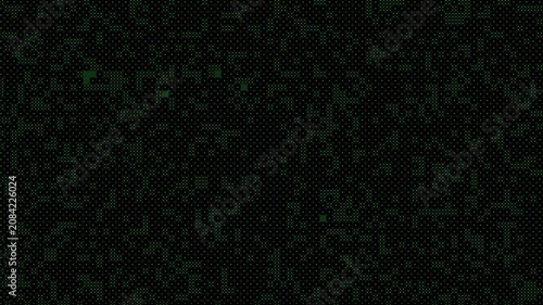 Green Digital Grid Background, Futuristic Matrix Data Pattern, Abstract Tech Network Texture, Cyber Security Interface, High-Tech Information Code Visualization