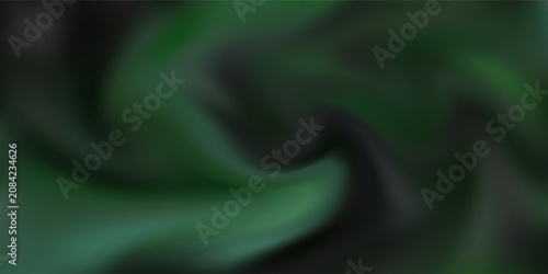 Abstract dark green swirling smoke background, mystical fluid northern lights aurora concept mesh gradient backdrop.modern desain eps10