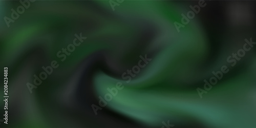 Abstract dark green swirling smoke background, mystical fluid northern lights aurora concept mesh gradient backdrop.modern desain