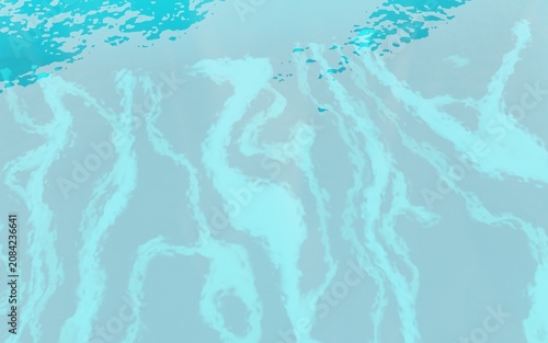 Fotografie 3d render Soft waves ripple across calm turquoise water