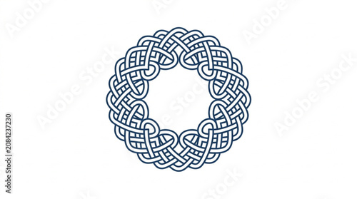 Intricate Celtic Knot Circular Design Abstract Pattern.