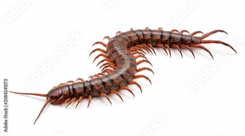 Centipede Isolated on White Background