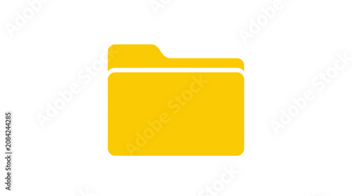 Foto Yellow Folder Icon on White Background