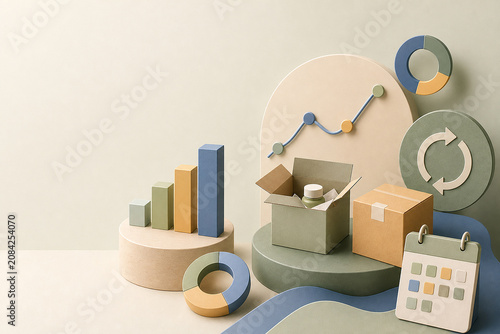 Small Business Subscription Metrics With Clean Copy Space