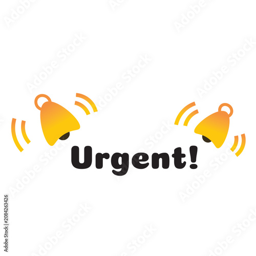 Urgent Alert Sticker | IT Priority Notification Cartoon Icon