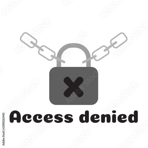 Access Denied Sticker | Access Restricted Security Lock IT Cartoon