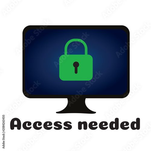 Access Needed Sticker | Secure Access Required IT Permission Cartoon