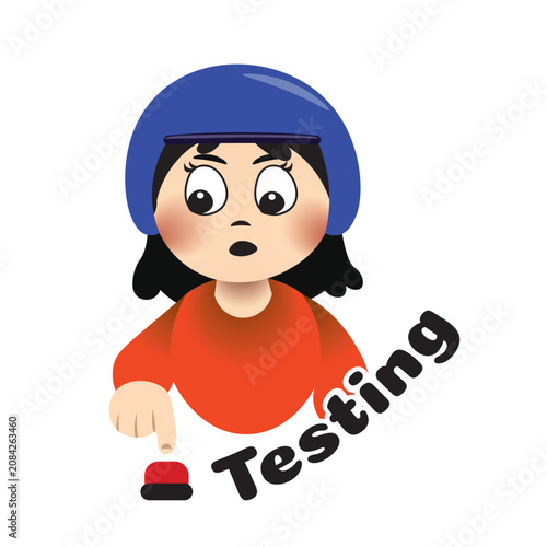Testing Sticker | Cute Software Testing QA Programmer Cartoon