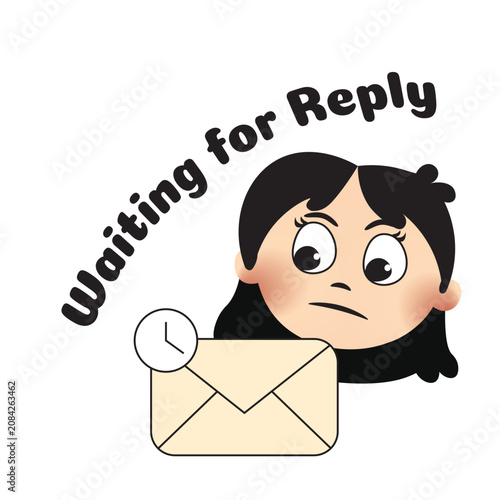 Waiting for Reply Sticker | Cute Programmer Email Response IT Cartoon