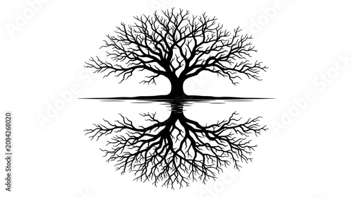 Photos Symbolic Tree of Life Silhouette Reflection
