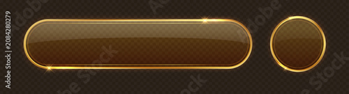 Foto Glass golden button