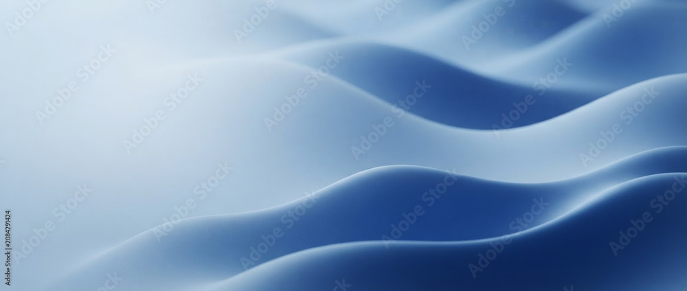 Fototapeta premium Abstract blue wave background with smooth curves, featuring a soft gradient and elegant matte texture, perfect for modern corporate websites, tech presentations, or digital banners