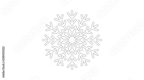 Fényképezés Intricate snowflake illustration with delicate crystalline structure