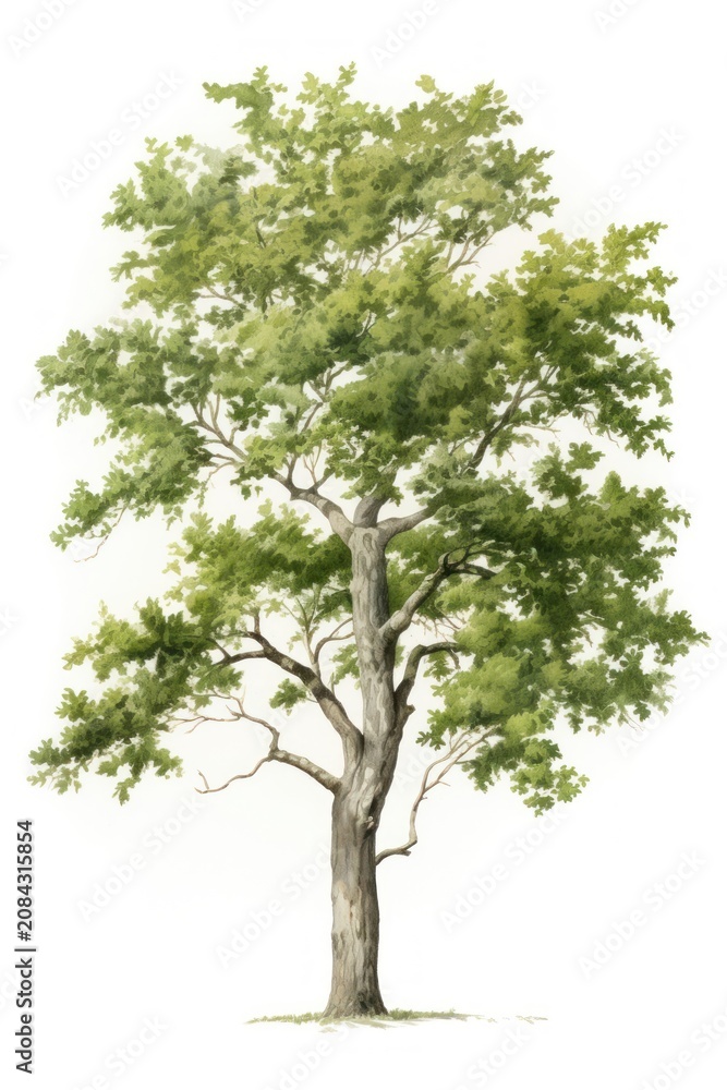 Obraz premium Botanical illustration of a tree plant tranquility outdoors.
