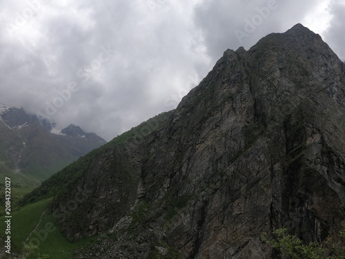 beautiful  lush green cloudy hill photography. nature beauty.  