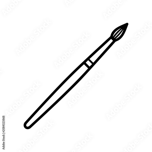 Obraz na płótnie Paintbrush with bristles on tip.