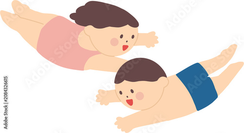 수영하는 어린이