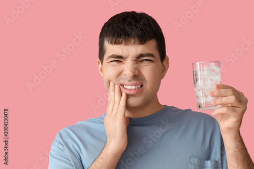 Young man with cool water s...