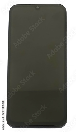Modern Smartphone Mockup Template with Blank Screen Isolated on Transparent Background