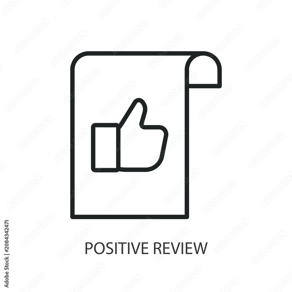 Obraz premium Positive Review thin line vector icons.