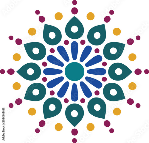 Colorful Floral Mandala Decorative Ornament Vector Design