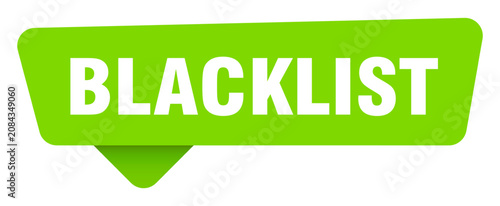Foto blacklist green sign isolated on transpatent background