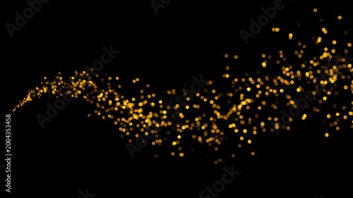 gold glitter dust bokeh background loop 4k video. gold sparkles particles stars video. colorful happy birthday celebration backgrounds concept. christmas glittering new year.