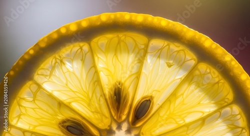 Lemon slice close up