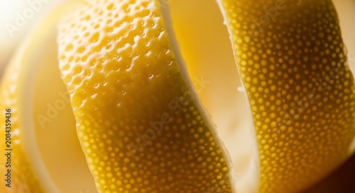 Lemon peel texture close up