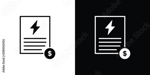 Energy utility bill icon