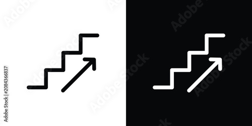 Bild auf Leinwand Stairs icon