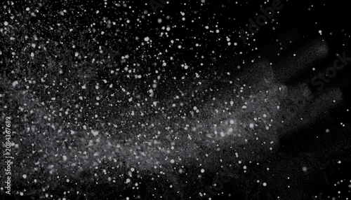 Isolated Dust Dirt Particles Salt Snow Powder Spray Authentic Black Rough Grunge Distressed Overlay Texture Surface