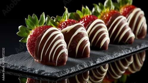 Decadent Chocolate Covered Strawberries with White Drizzle