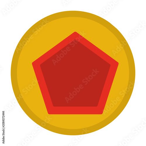 Obraz na plátně Pentagon Icon Design