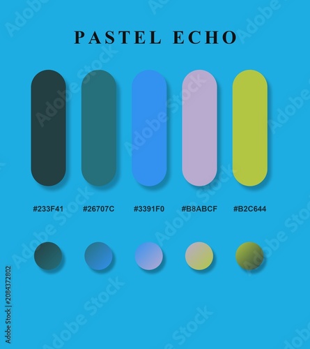 Pastel Echo Color Palette Swatches
