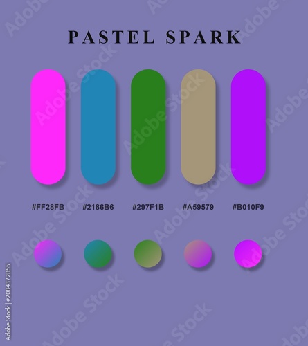 Pastel Spark Color Palette Swatches